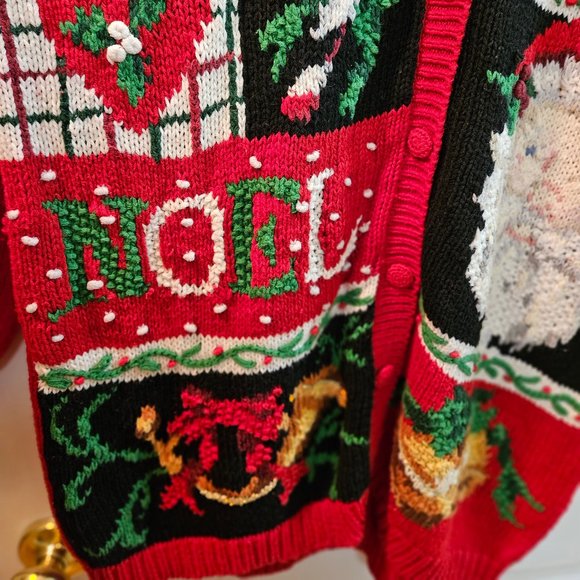 Women's Button Down Christmas Cardigan Sweater - Size XL - Picture 6 of 8